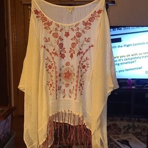 Boho embroidered top